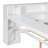 Twin Platform Bed with Storage Shelves, Drawers, Charging Station, LED Lights, Built-in Desk, and Upholstered Headboard, White+Beige Cushion-105378390-105378391