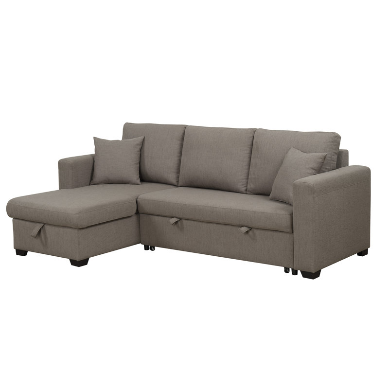 Canapé modulaire 2 pièces Brandal, 100 % polyester gris foncé