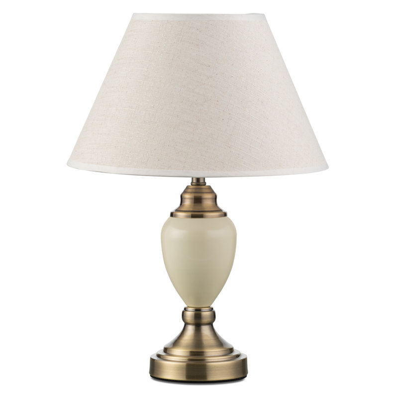 Ehrenfeld 43Cm Classic Antique Touch Bedside Table Lamp, Cream