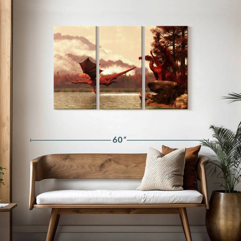 Kelan Autumn Dragons, 28" H x 45" W