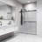 Houston 56-60" W x 76" H Sliding Frameless Shower Door with 3/8" Clear Glass-77317527