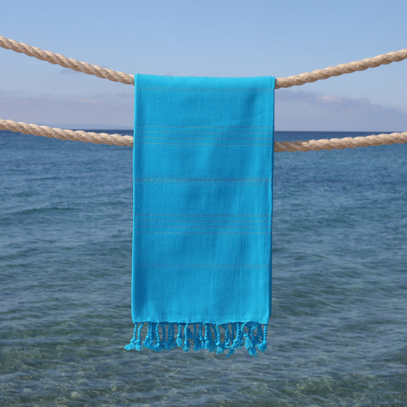  Ensemble de 2 serviettes en coton turc, Turquoise