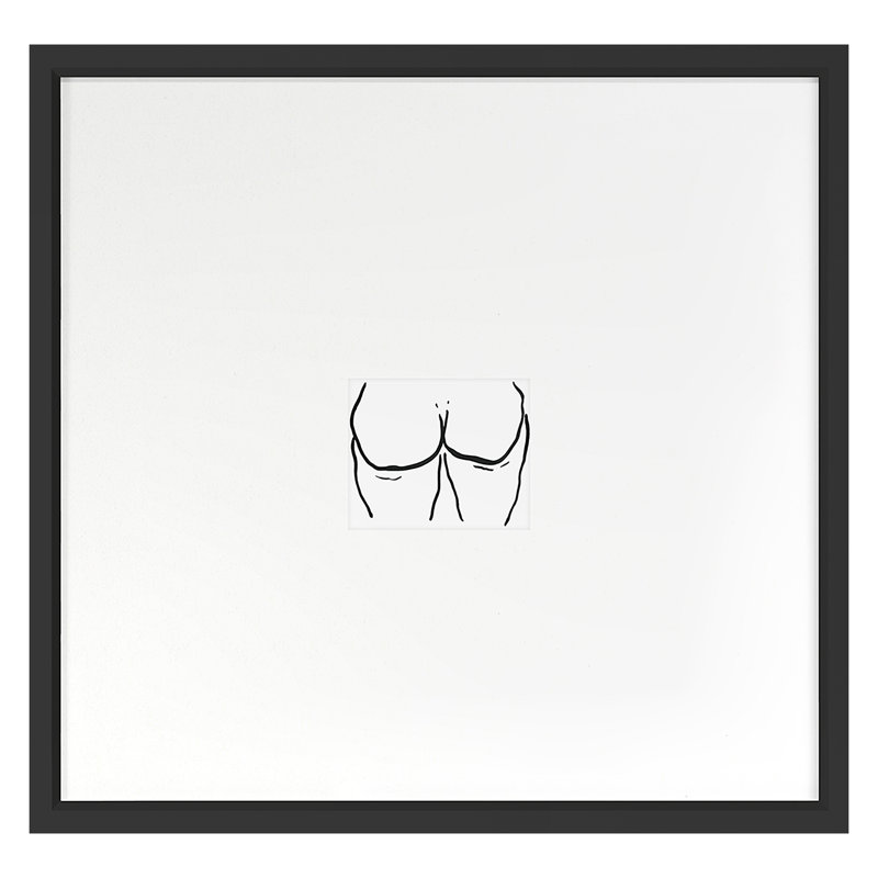 «Booties 4» par Kate Roebuck - Peinture à cadre unique, Noir