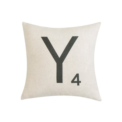 Letter-Y4 With Polyester Insert Pillow