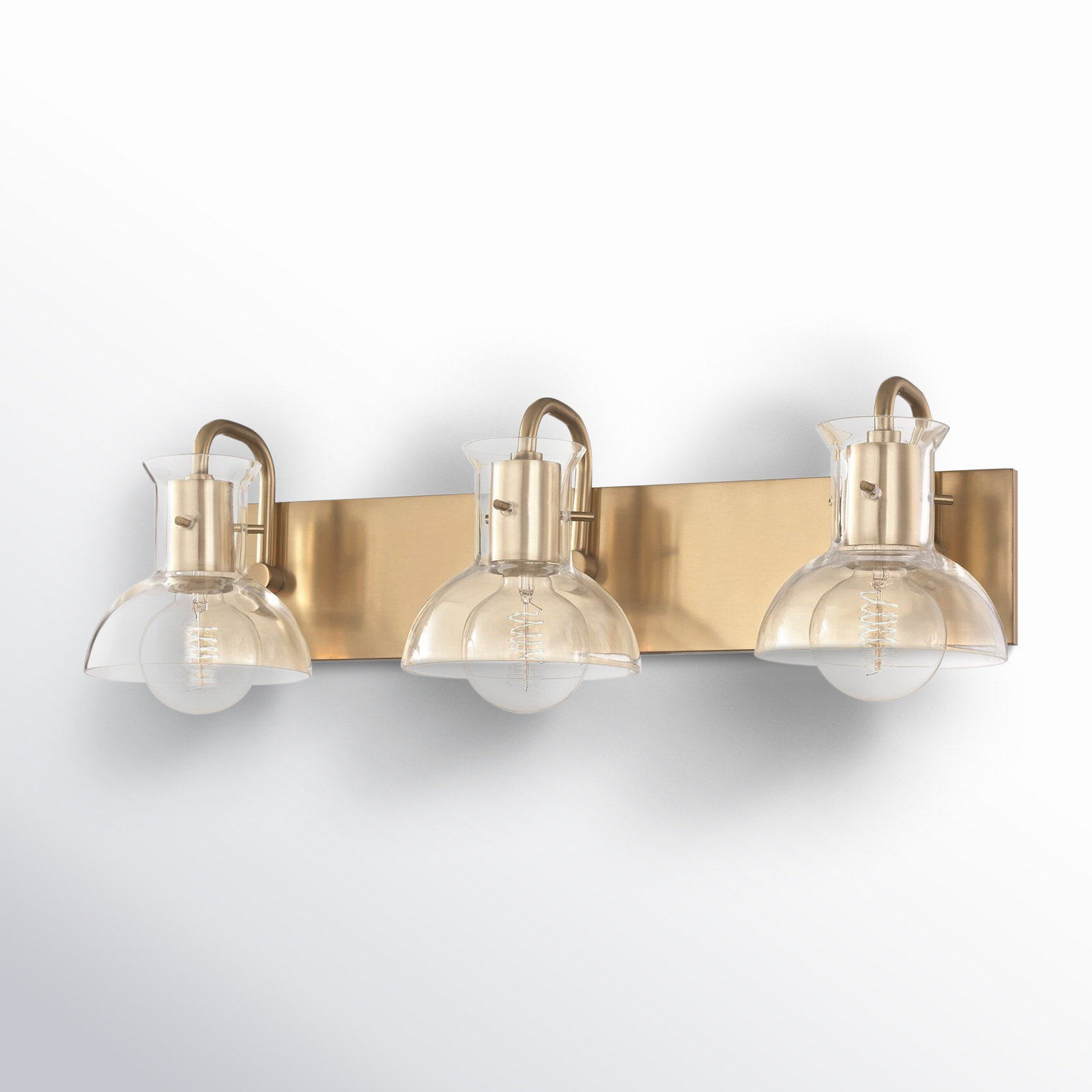 Luke 3 Light Vanity Light, Aged Brass