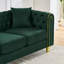 Canapés confortables, causeuse Chesterfield moderne en velours de 63 pouces pour la maison