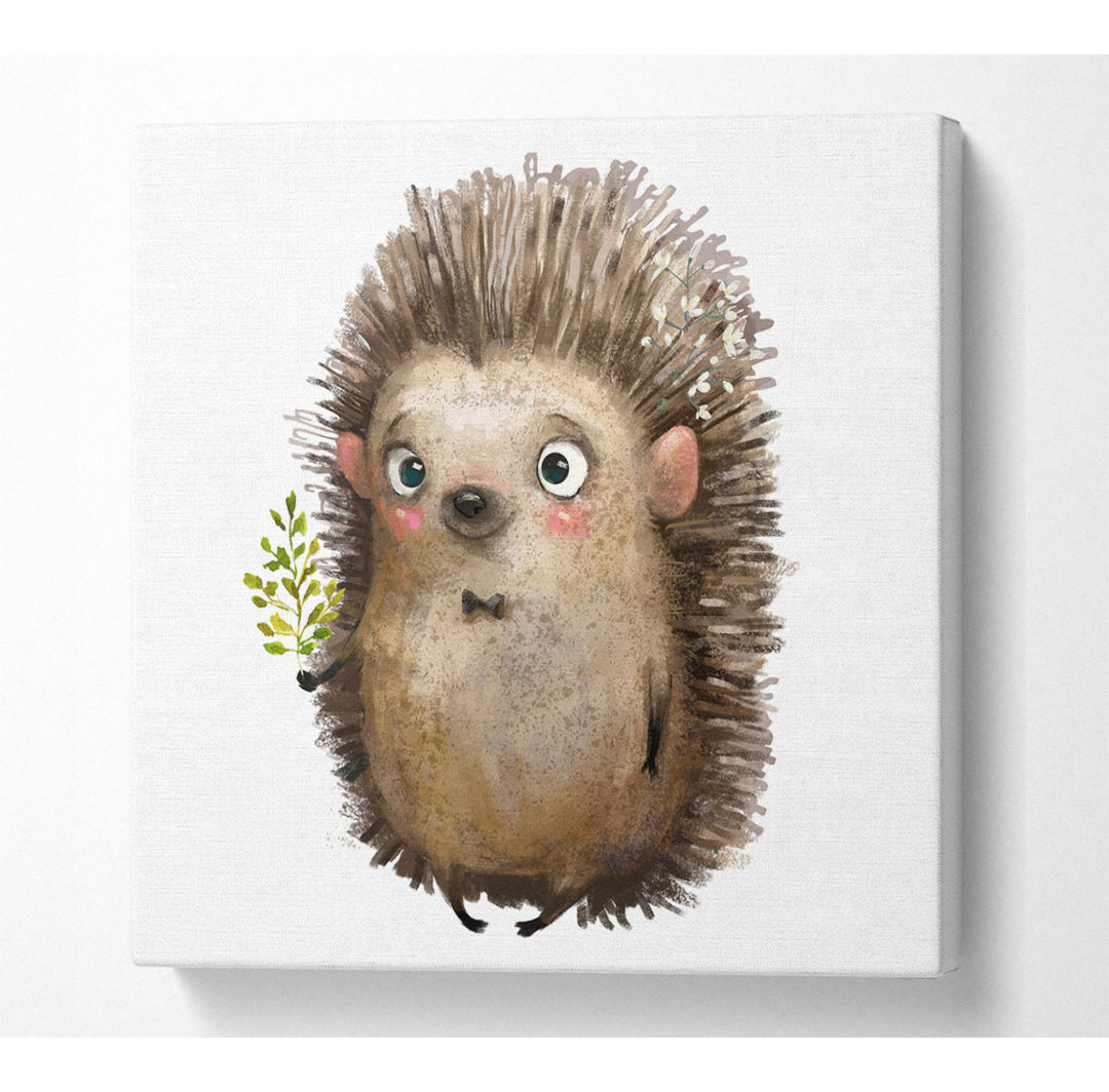 Igel mit Blumen - Druck