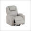 Fauteuil inclinable en chenille gris clair avec lève-personne électrique, massage et rembourrage en mousse confortable pour une détente ultime