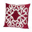 Housse de coussin décoratif carré en velours rouge Dery 20 x 20 Dery-122359333