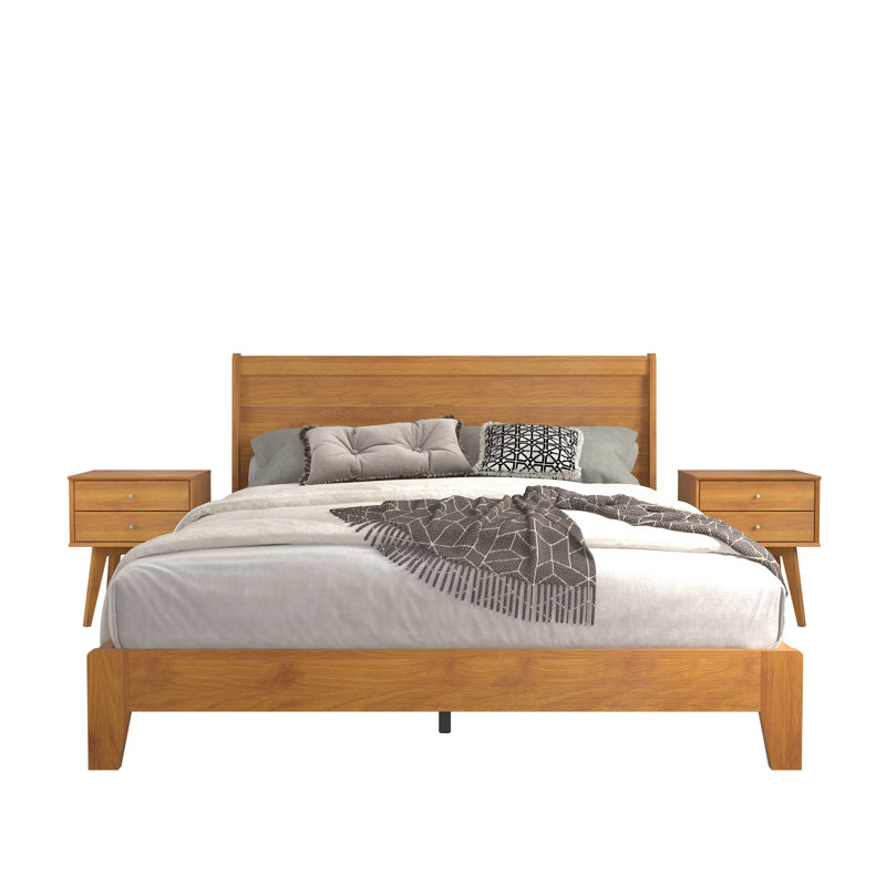 Brookport 3 Piece Bedroom Set, Amber Walnut, Queen