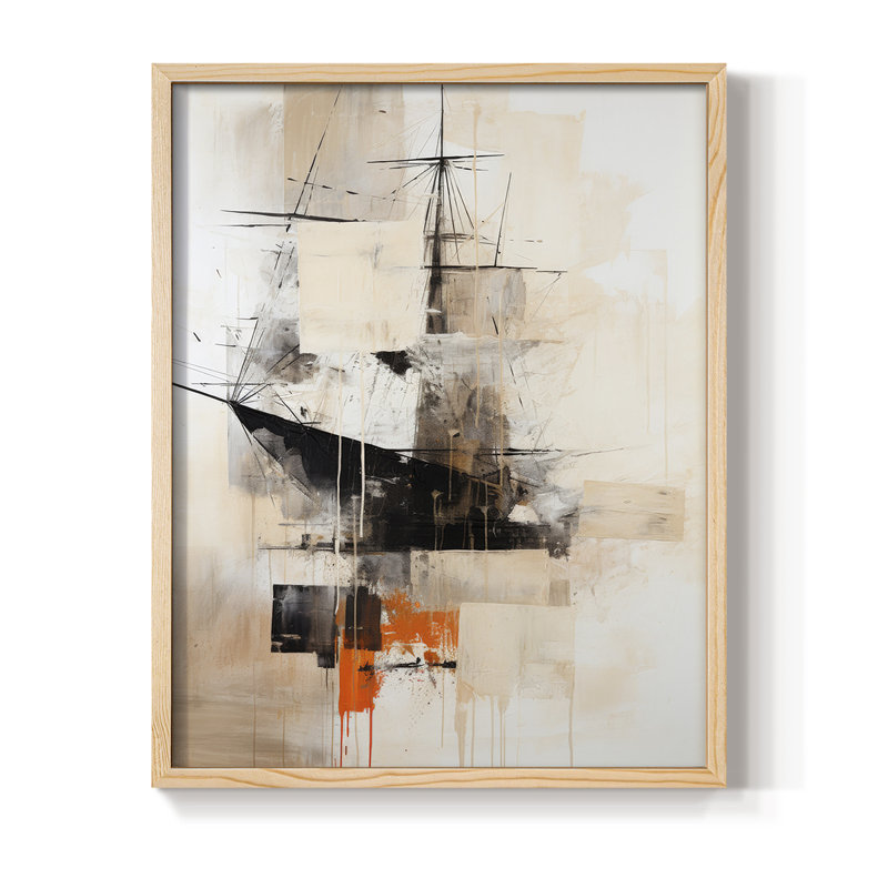 NAUTICAL Series CCCLXXV Framed Print - Solid Wood, 11" H x 9" W