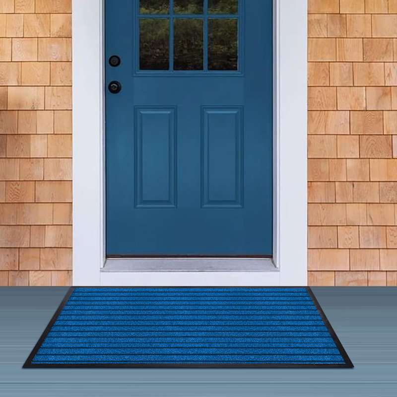 Non-Slip Indoor Doormat, Blue, 50cm W x 80cm L