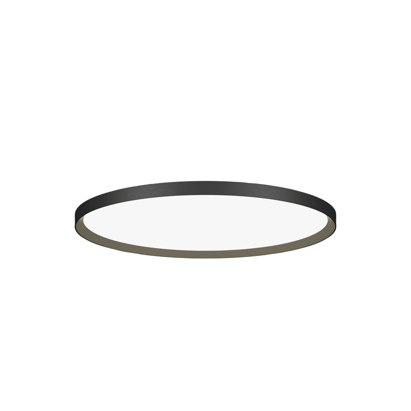 Plafonnier encastré à cercle unique à DEL 1 lumière 16 po Bina, Noir