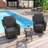 Mapleview Outdoor All-Weather 2-Person Wicker Conversation Set with Cushions for Patio, Porch, Garden-1100869404-1100869405