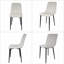 Chaises de salle à manger rembourrées modernes avec siège rembourré et pieds en métal, ensemble de 4-2041035631