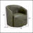 Faux Leather Swivel Barrel Chair-1516826005