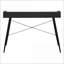 Bureaux pour bureau personnel avec rangement, plateau en stratifié noir moderne de 48 po L | Base en métal noir | Panneau de particules
