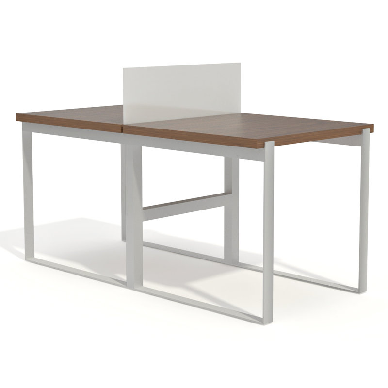 Banc de travail pour 2 personnes Adelore, Bleu marine / chêne naturel, Zéphyr épicé