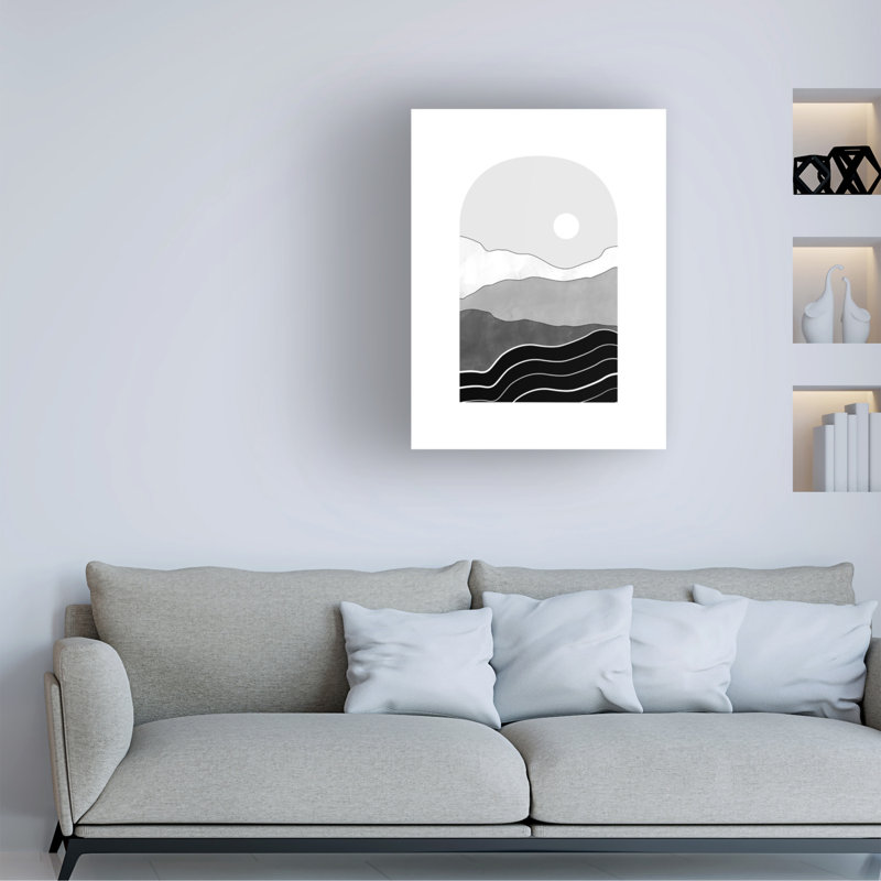 Œuvre d'art sur toile noire, Elena Ristova, H 35 po x l 47 po