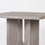 Table de salle à manger Naziah moderne en chêne blanc, 137 cm (54 po), pied central, 4 couverts