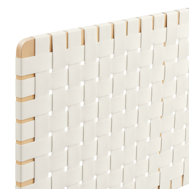 Modway Sparta Solid Wood Headboard, Beige, Queen
