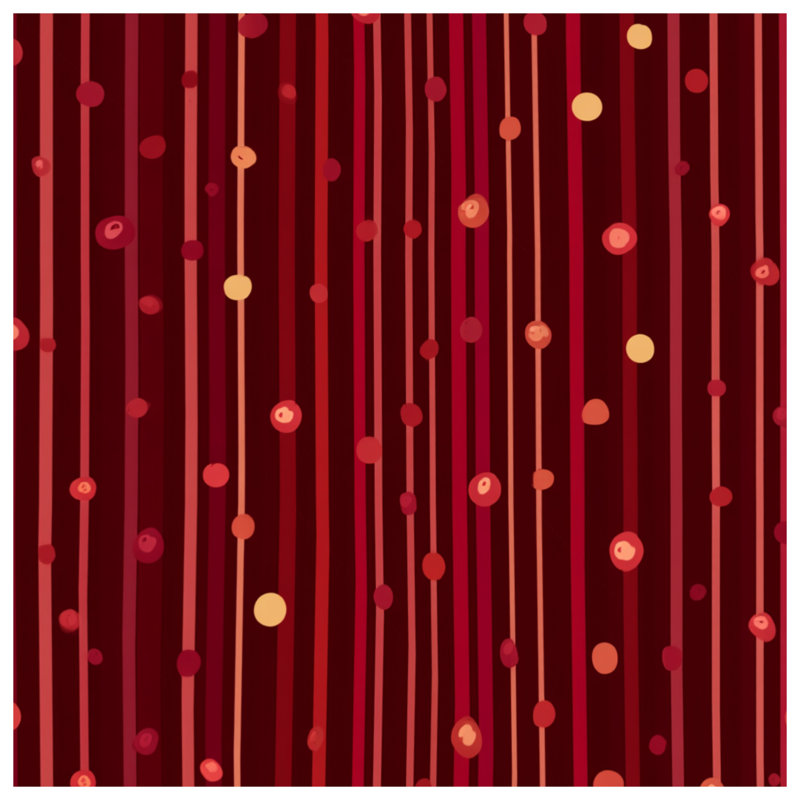Housse de couette abstraite Red Stripes Bedding, Lit simple