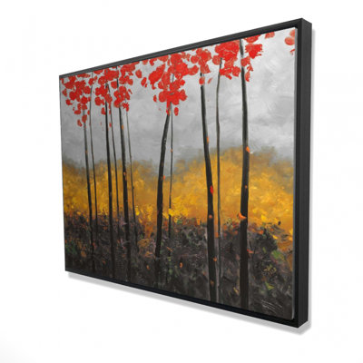 Abstract Autumn Trees Print On Canvas