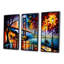 «Colorful San Francisco I», ensemble d'art mural sur toile Cityscapes-153895879-153895878