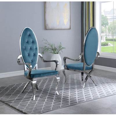 Tufted Velvet Upholstered Armchair