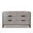 Rizvi Wide Dresser, 6 Drawers Bronze, Stone Gray Solid Wood 64 Inch