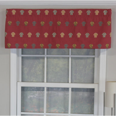 Cotton Blend Toile Tailored Window Valance