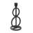 Double Circle Arman Aluminum Candlestick in Black