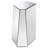 Mirrored Abstract Geometric End Table Silver