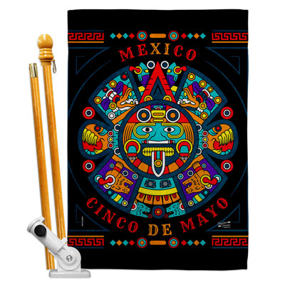 Ensemble de drapeaux en polyester 40 x 28 po Feliz Cinco De Mayo