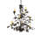 36" Wide Oak Leaf 9 Light Chandelier