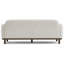 Canapé-banc Dea, 3 coussins décoratifs en fausse fourrure, chenille blanche, 84 pouces