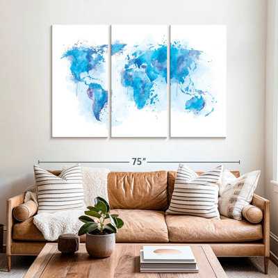 Aliaz World Map Blue Splash