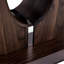Table d'appoint de couleur noyer avec bords arrondis, surface lisse pour un entretien facile dans le salon Autocollant texturé brun foncé - table basse, conception ergonomique pour un usage domestique confortable