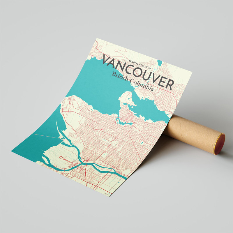 " Vancouver City Map ", 24" H x 18" W