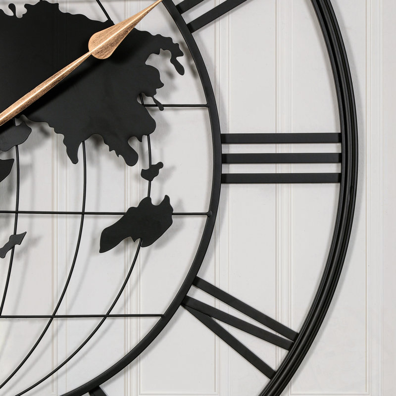 Large Metal Wall Clock with Pointers