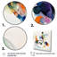Art géométrique aquarelle multicolore I - art mural abstrait géométrique-2076607812-2076607816