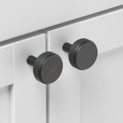 Poignée d'armoire ronde lisse de 1-1 / 2 po de diamètre