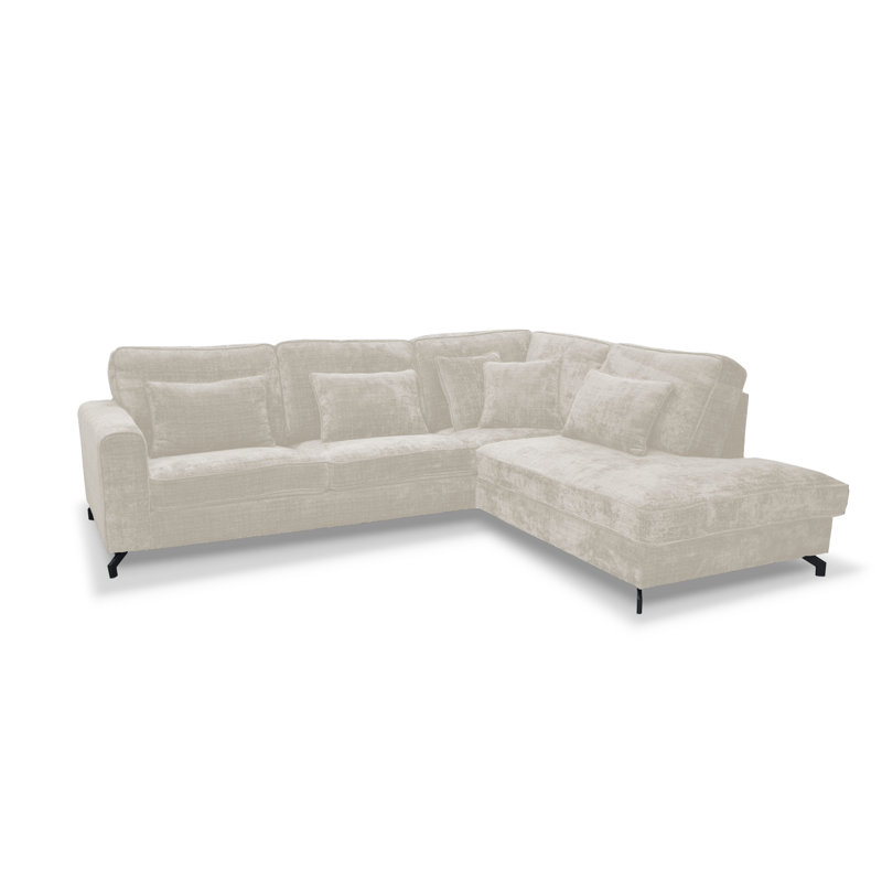 5 Seater Sofa & Chaise, Right Hand Facing, Cream