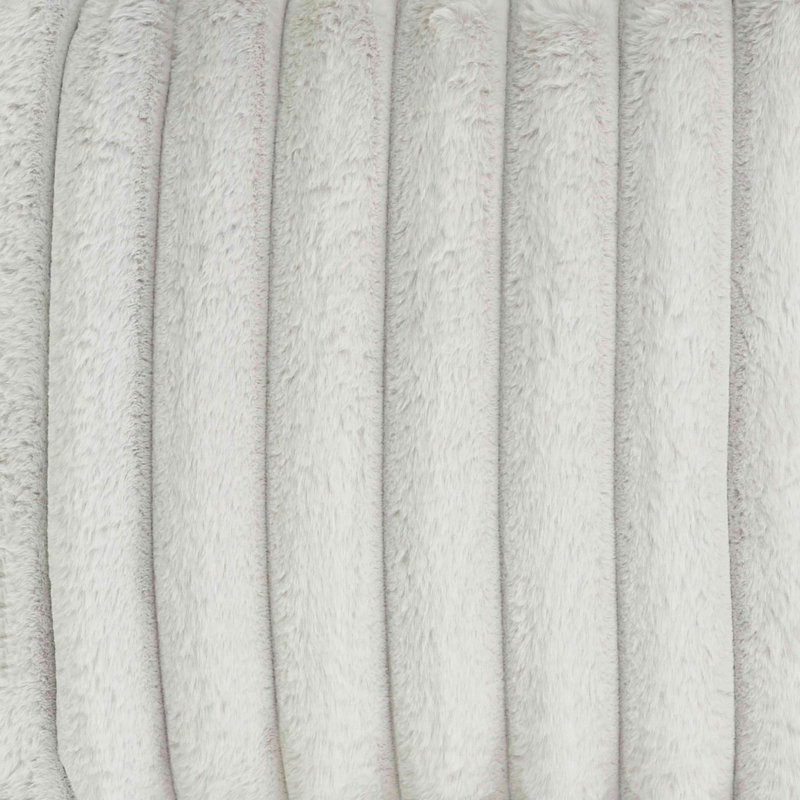 Modern Elegant Comfort Beanbag Chair, White Polyester