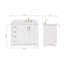 ARIEL Taylor 42.25 Single Sink Bathroom Vanity with Man-Made Stone Top-Oval-635474369-635474371-661486143