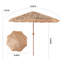 Parasol de patio en chaume 9 pi Tiki Umbrella
