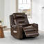 Fauteuil inclinable électrique double en cuir véritable avec repose-tête électrique Olathe-1428927204