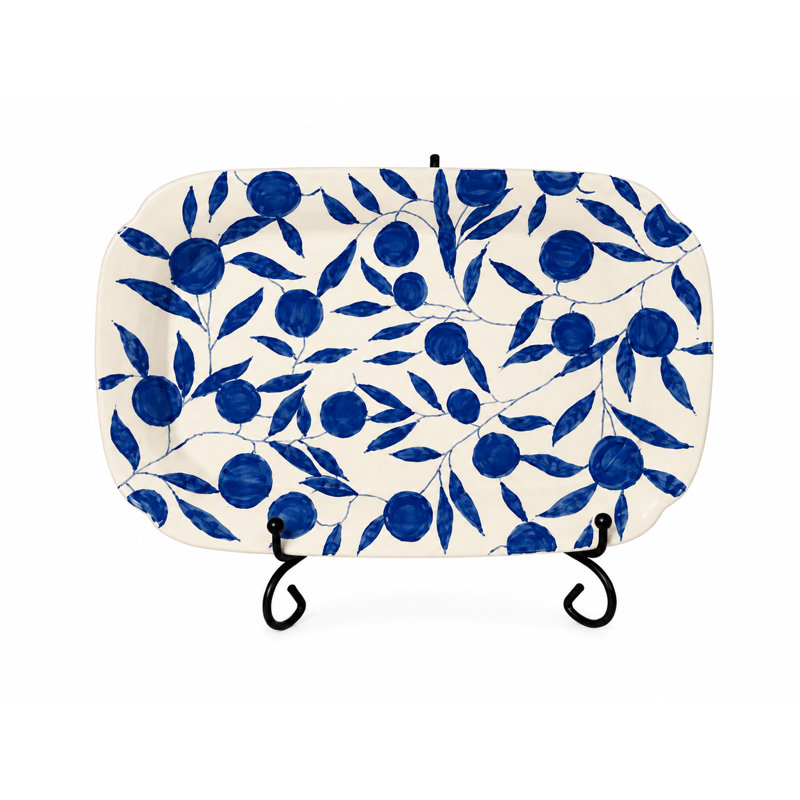 Olivia Dusty Blue Plate, Dusty Blue