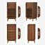 Armoire de 36 po de hauteur avec porte à enroulement et tablette réglable - organisateur de rangement moderne à lattes