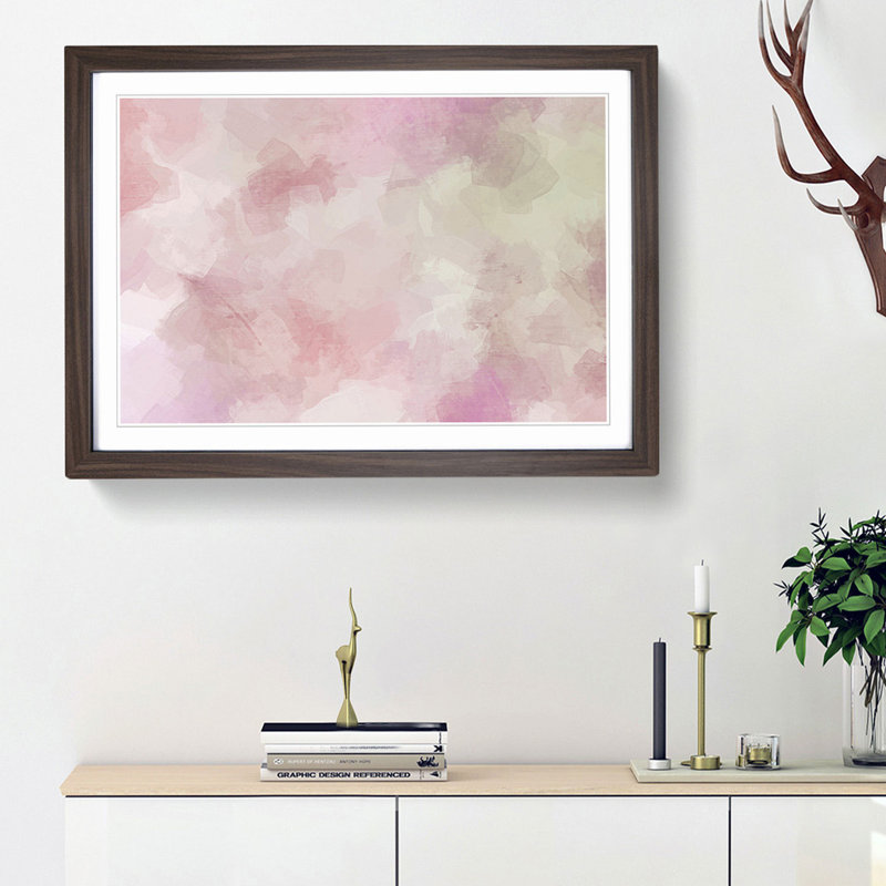 Forgetting Time in Abstract - Picture Frame Graphic Art Print, Walnut Framed, 27cm H x 36cm W x 2cm D